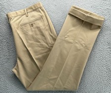  65 New Lands' End Men's Traditional Fit No Iron Chino Pants Khaki 40x33