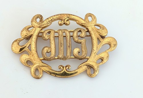 Vintage Monocraft Monogram "JDS" Pin Brooch
