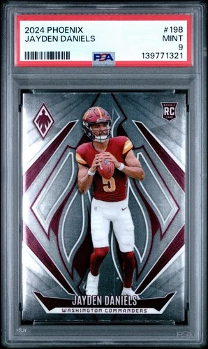 2024 Panini Phoenix - Rookies Jayden Daniels #198 (RC) PSA 9 Commanders 🔥🔥🔥