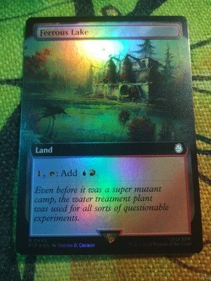 EXTENDED FOIL Ferrous Lake - Fallout - NM - MTG - Magic: The Gathering