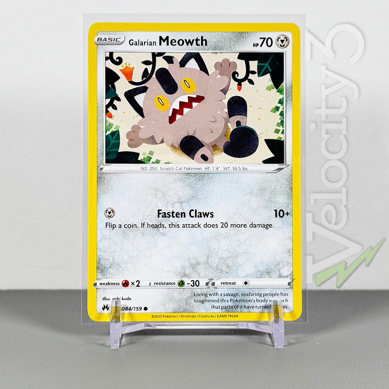 Pokemon TCG Card - Galarian Meowth 84/159 Common | 2023 Crown Zenith | NM/Mint