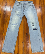 Levi's 501 150th Anniversary Edition Selvedge Denim Jeans Distressed Men's 30x32
