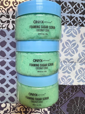 ONYX bathhouse FOAMING SUGAR SCRUB ''COCONUT COVE'' NEW & UNOPENED