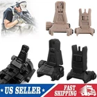 Folding Back Up Iron Sight Tactical Picatinny Rail Flip Up Front Rear Sights Set