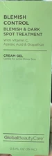 Global Beauty Care CREAM GEL Blemish Control & Dark Spot Treatment 0.5 Fl Oz