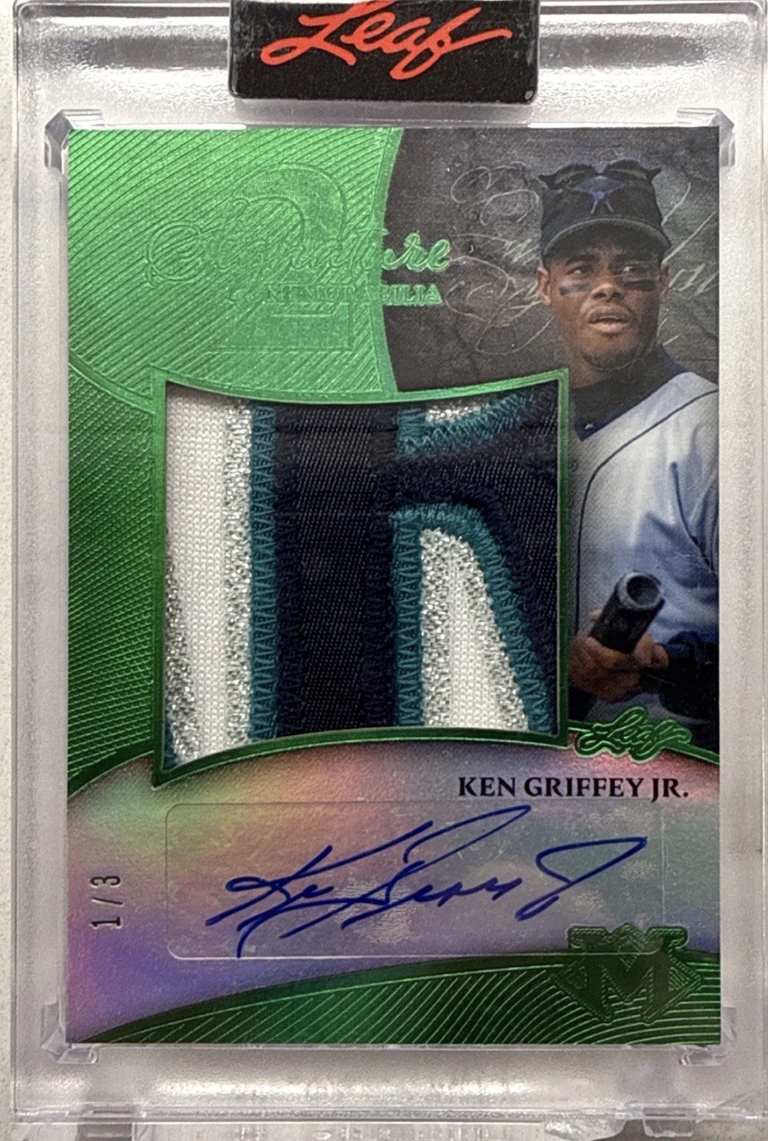 2026 Leaf SEALED LIONEL MESSI GRIFFEY JR DUAL AUTO 1/3 GAME USED PATCH’S /LETTER