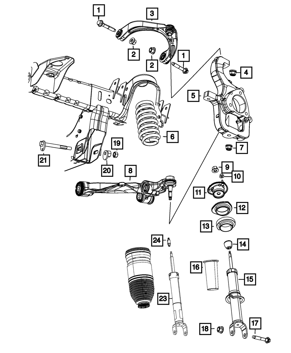 Genuine Mopar Suspension Shock Absorber Kit 68404035AD