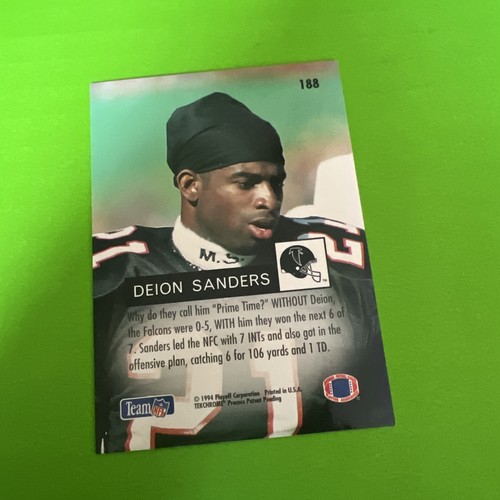 !!! CARTOLINA CALCIO PLAYOFF DEION SANDERS - Foto 3 di 3