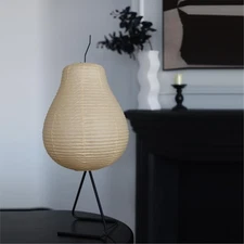 Japanese Pear-Shaped Floor Lamp – Noguchi-Inspired Rice Paper Lantern, Zen-In...
