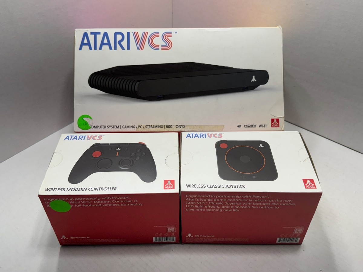 ATARI VCS 800 ONYX CONSOLE VIDEO GAME SYSTEM BUNDLE W/ CONTROLLER