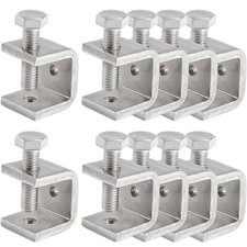 10 PCS Mini C Clamps Stainless Steel 0.83 Inch Heavy Duty Small U Desk Clamp