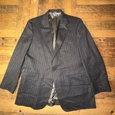 Polo University Club by Ralph Lauren Dark Gray Wool Herringbone Blazer 42L