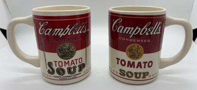 Campbells Homestyle Tomato Soup Set of 2 Mugs Ceramic Tea Cups