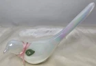 vintage fenton Art glass Pink Bird Of Happiness Iridescent