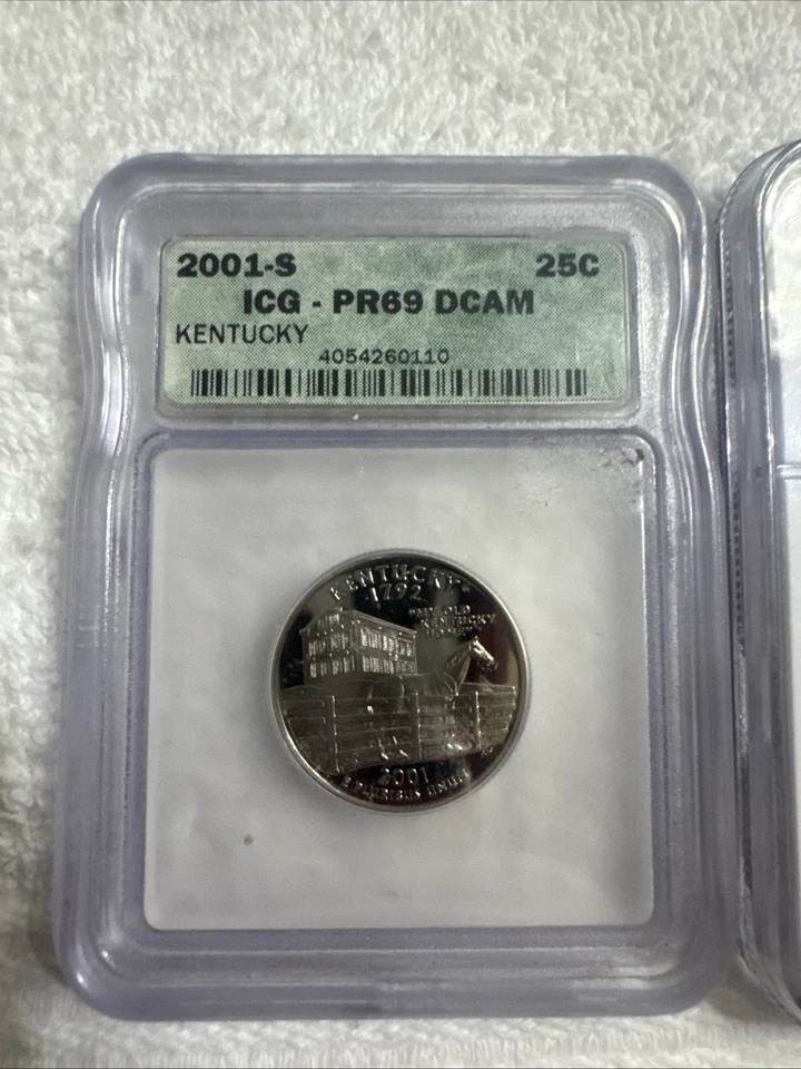 Lot of 3 2001-S PR69 DCAM,2004-S Silver PF69 UltraCam,&2005-P SP69 Satin Finish - Image 2 of 4