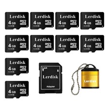 Factory Wholesale Micro SD Card 4GB Pack of 10 in Bulk Micro SDHC with SD Ada...