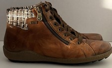 Remonte TEX R1432-22 Leather Ankle Boots W/Knit Cuff-Water Resistant