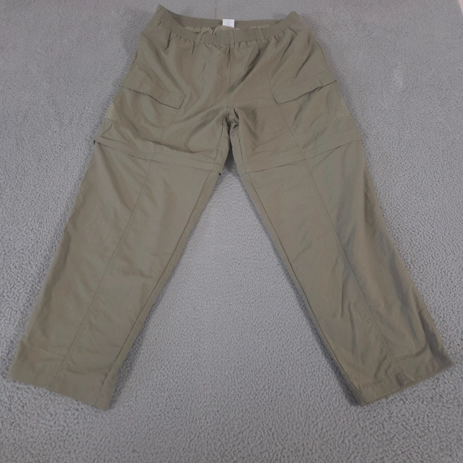 Columbia Pants Mens XL 32L Khaki Aruba III Convertible Cargo Omni-Shade Straight