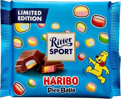 5x Ritter Sport Haribo Pico-Balla Schokolade Limited Edition NEU 5x100g = 500 g