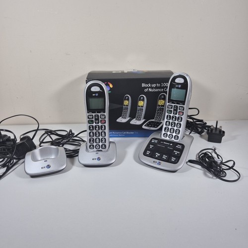 Téléphones sans fil BT 4600 argent avec gros boutons et bloqueur d'appels