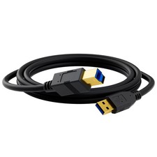 USB B 3.0 Cable 20 FT, A-Male to B-Male Cable, Gold-Plated 20FT, Black