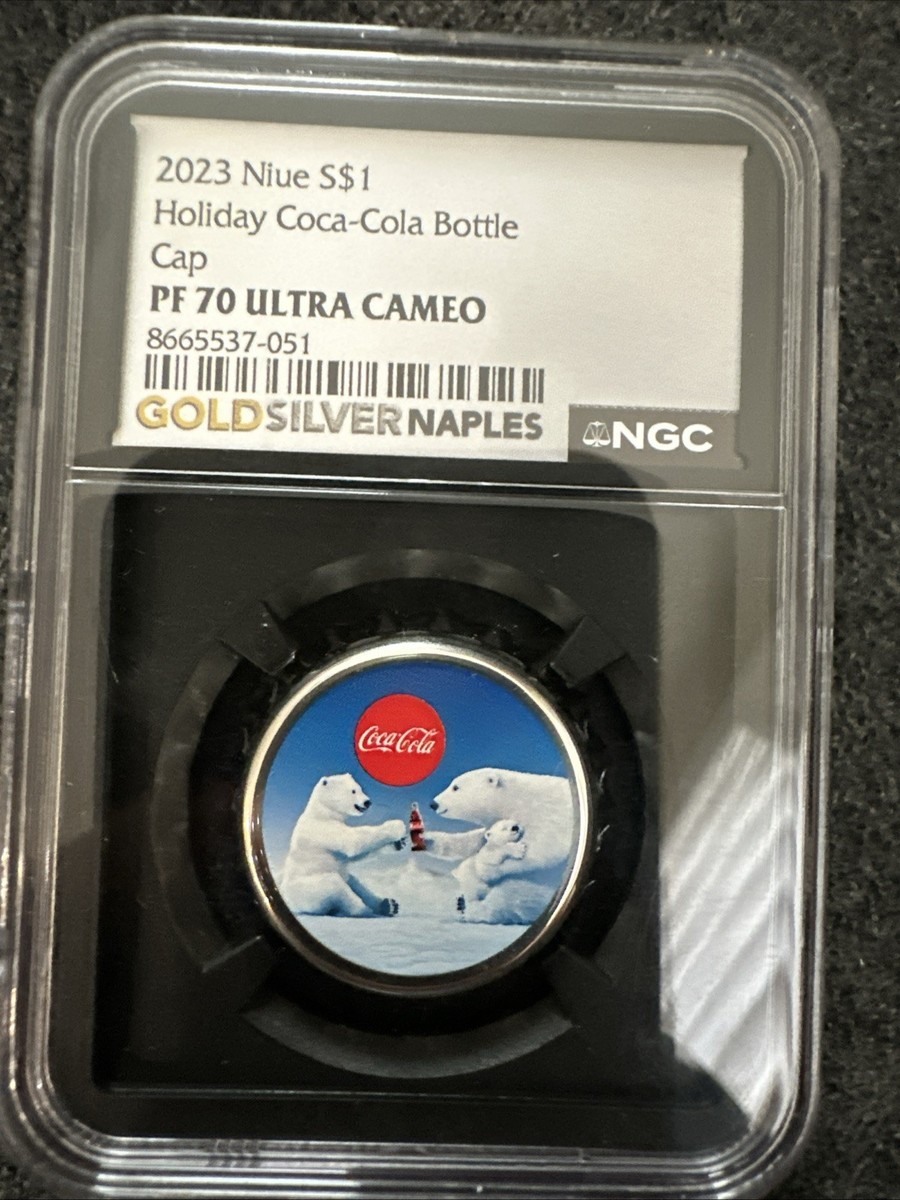 NGC PF70 ULTRA CAMEO コカコーラ ボトルキャップ 銀貨 2023 Niue $1 Silver COCA-COLA Bottle Cap PF70 Ultra Cameo