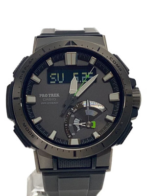 CASIO PRO TREK PRW-70Y-1JF Black Multi Field Line Solar Atomic Watch Japan