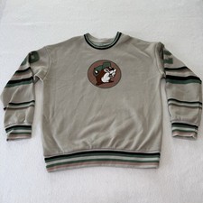 Buc-ee's 82 Sweatshirt Mens S Gray Fleece Lined Long Sleeve Crew Neck Pullover