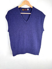 VTG Jersild Purple Wool Sweater Vest L Made in USA Granpda Academia Preppy READ