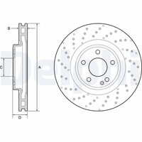 2X Delphi Bremsscheibe BG4658C FüR CLA GLA Mercedes X117 W176 C117 Klasse X156