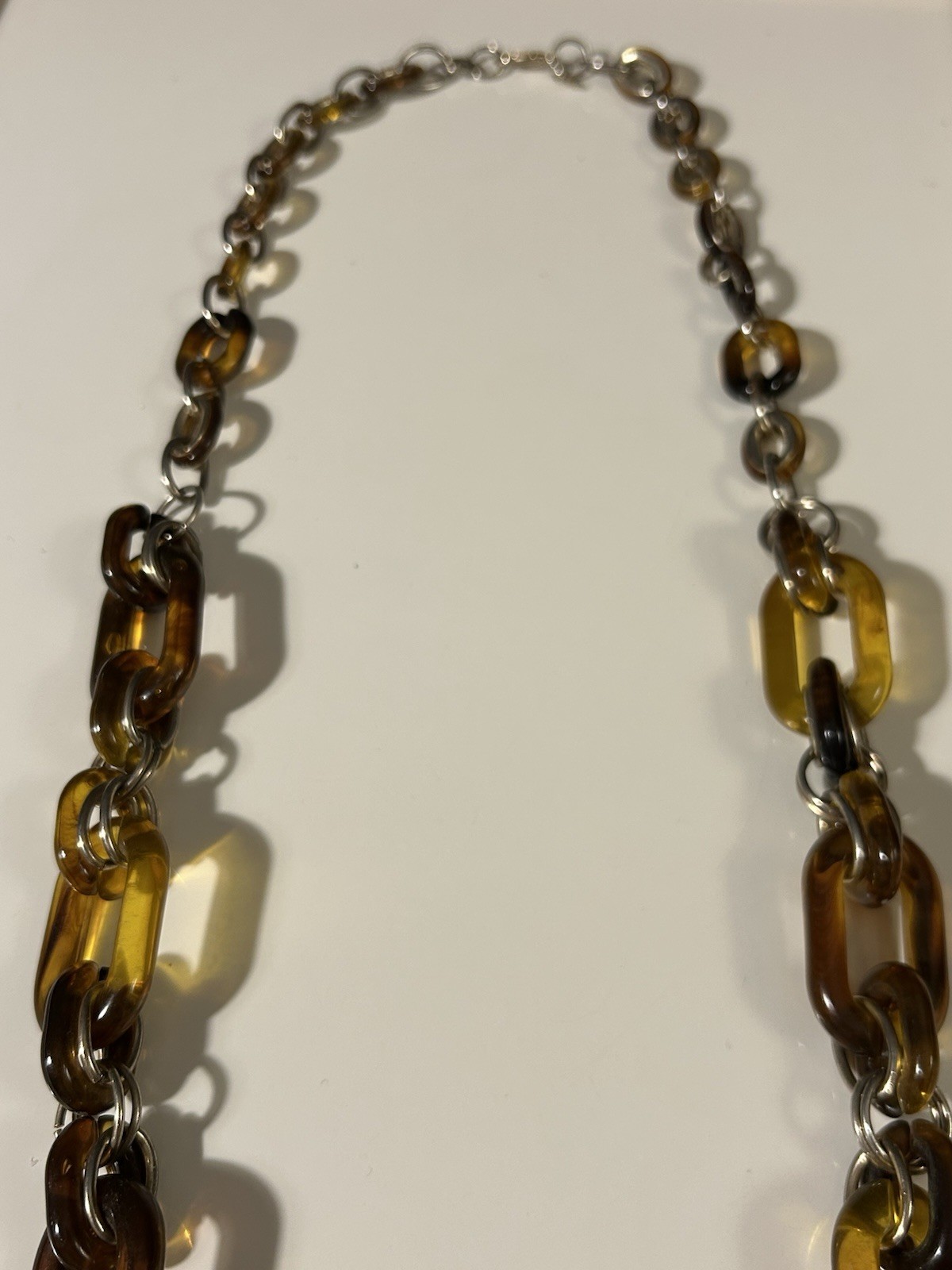 Banana Republic Tortoise Shell Statement Chain Ne… - image 3