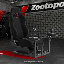 Zootopo Flight Simulator Cockpit Stand With Seat Fit Thrustmaster Hotas Warthog