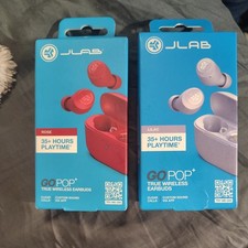 JLab Go POP True Wireless Bluetooth Earbuds, iOS, Android, Headphones