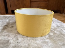 Habitat Mustard Velvet Easy Fit Lampshade-40cm. Excellent Condition.Was £25 New