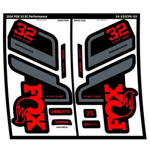 2024 FOX 32 SC Performance Fork Sticker for Mountain Bike Decals - Picture 15 of 23