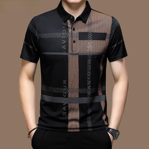 Fashion Polo Shirt for Men | Casual Loose Fit, Short Sleeve Summer Tops - Picture 12 of 39