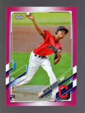2021 TOPPS CHROME MAGENTA REFRACTOR #21 TRISTON McKENZIE RC 17/399 INDIANS