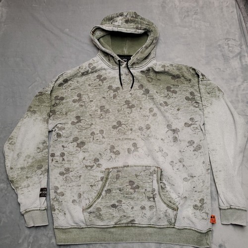 Disney Artist Series Hoodie Mens XL Faded Green Burnout MM Script Bret Iwan  - Picture 1 of 15