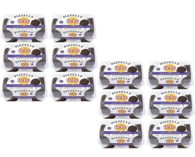 12 Packs - Reko Dark Chocolate Pizzelle Italian Waffle Cookie 7oz each pack