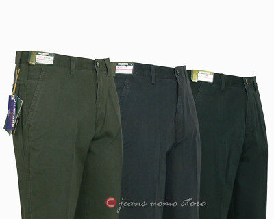 Pantalone uomo elegante cotone elasticizzato pesante con tasche a filo tg  46/60 | eBay
