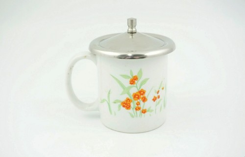 2 x Stainless Steel Mug Cup Lid Cover 93mm MEDIUM (Suits Many Mugs) (A26-1) - Picture 5 of 5