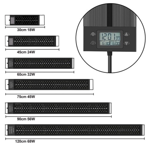 EverGrow Auto On Off Aquarium LED Light 18 24 30 36 48 Inch for Freshwater Light - Picture 3 of 9
