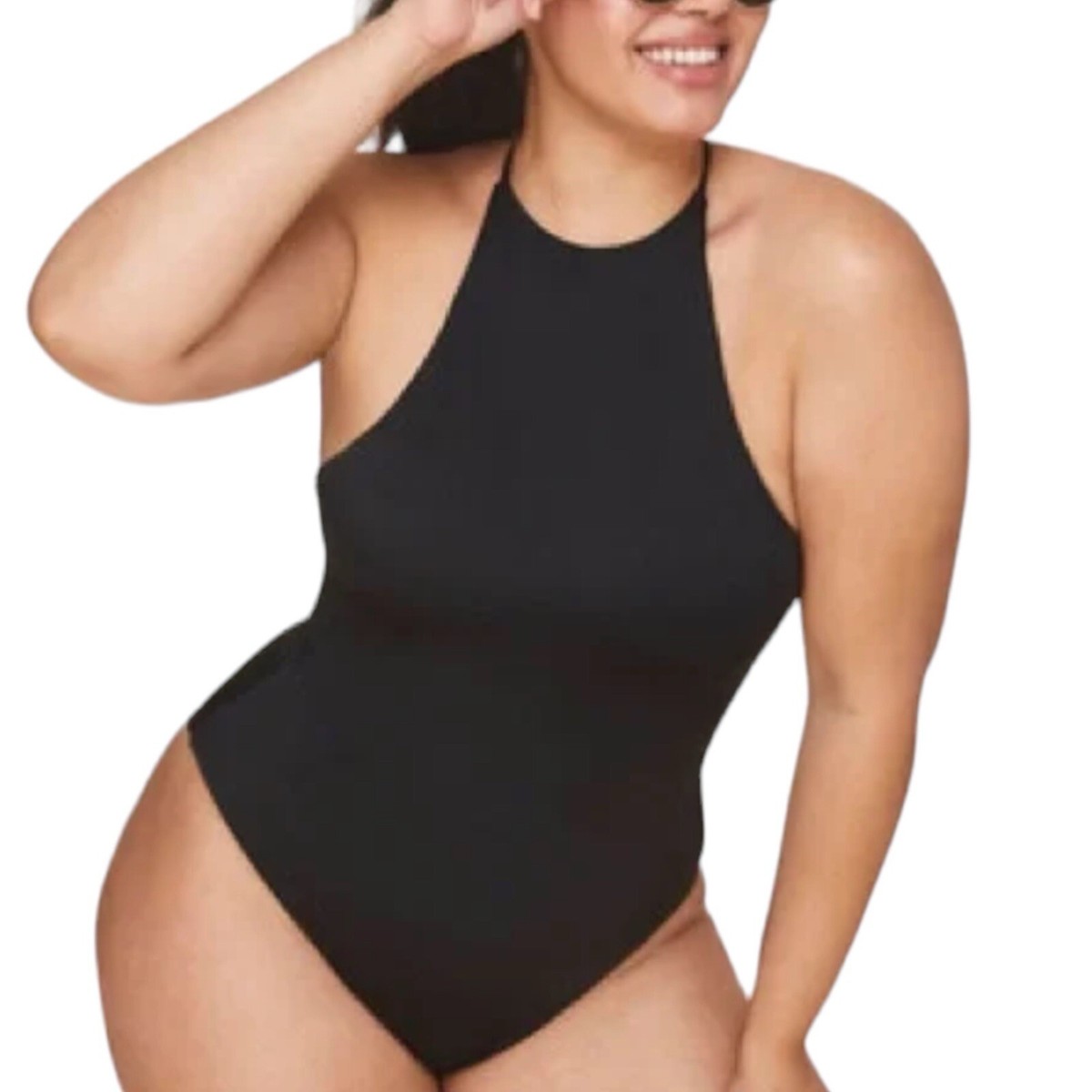 NWT Andie Swim The Asbury One Piece Black High Neck Swimsuit Size