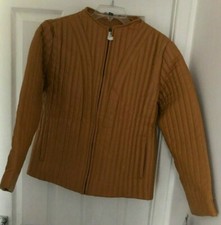 Tanners Avenue Lightly Padded Collarless 100% Genuine Leather Women Jacket, 14