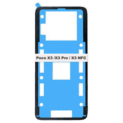 Xiaomi Poco X3/Pro/NFC  Akkudeckel Klebefolie Kleber Backcover Rahmen Adhesive