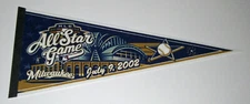 2002 All-Star Game pennant Milwaukee Brewers Miller Park MLB Tie Game Original