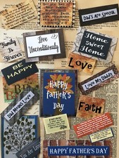Carta Scrapbooking Festa del Papà, 75+ oggetti, pagine di libri vintage, citazioni