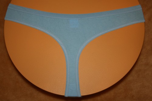 Solid Sky Blue Thong With Wide Waistband - Size 44/46 - Picture 2 of 2