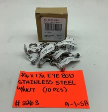 3/16 X 1 1/2 Eye Bolt W/Nut Stainless Steel (10Pcs) (#2263) (A-1-SH)