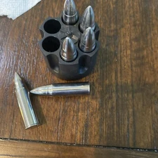 Stainless Steel, Bullet Shaped Beverage Chillers / Whiskey Stones . Set Of 6.